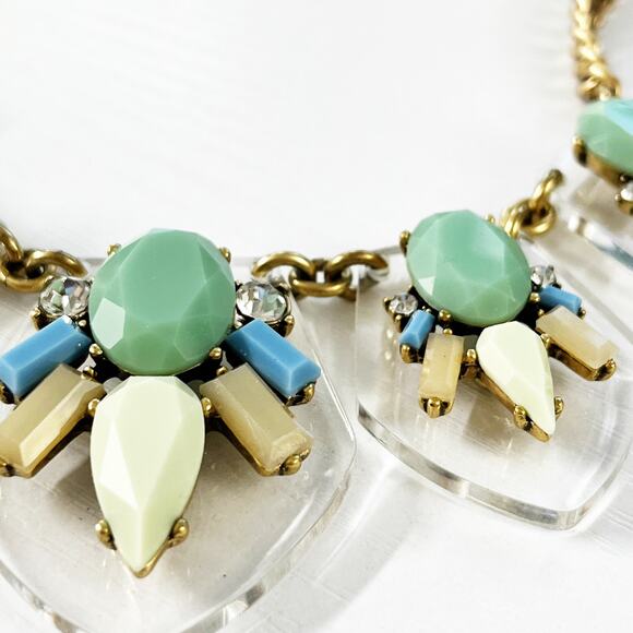 J. Crew Clear Lucite Stone Statement Necklace - Picture 5 of 7